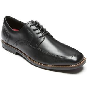Rockport Men Slayter Apron Toe Derby Oxfords Size US 9.5M Black Leather